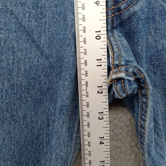 Levis 505 Jeans Mens 36x32 Blue‎ Light Wash Original Straight Leg Classic Denim - Picture 3 of 9